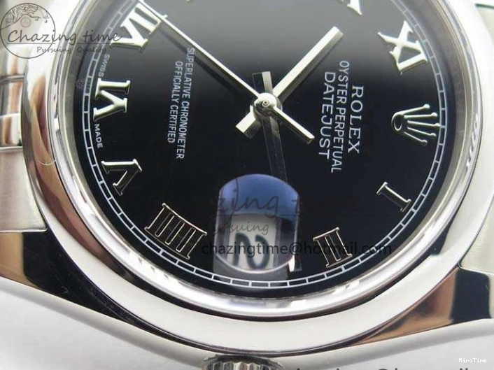 MiroTime 0223 DateJust 36mm SS 116200 ARF 1:1 Best Edition Black Roman Dial On 904L SS Jubilee Bracelet SA FlexibleFit 3519